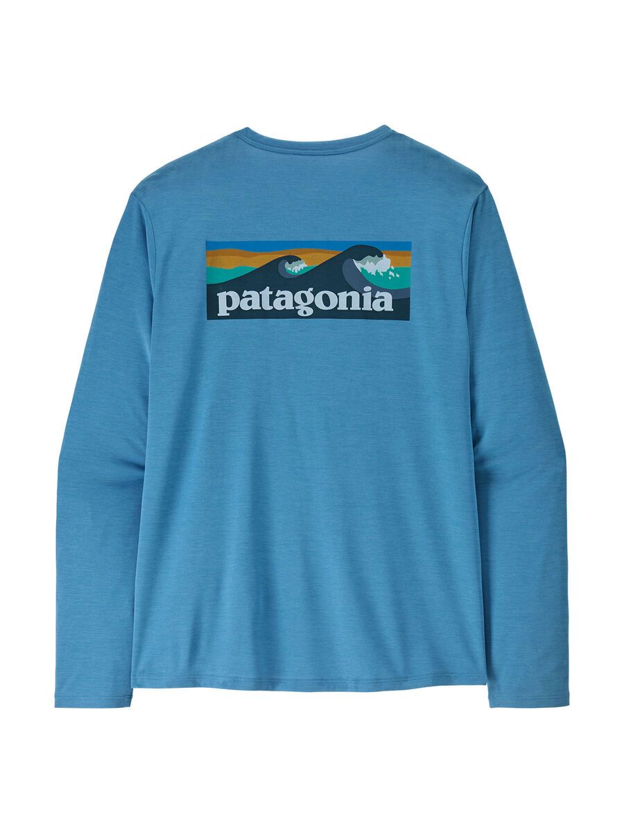 Patagonia Men's Long-Sleeved Capilene Cool Daily Shirt - Boardshort Logo, shore blue/light shore blue x-dye - Bild 2