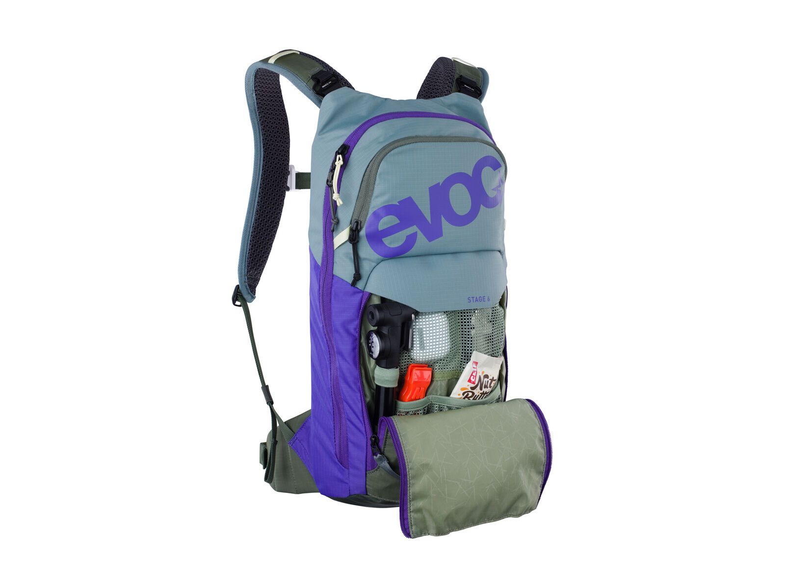Evoc Stage 6 + Hydration Bladder 2, steel/violet/dark olive - Bild 4
