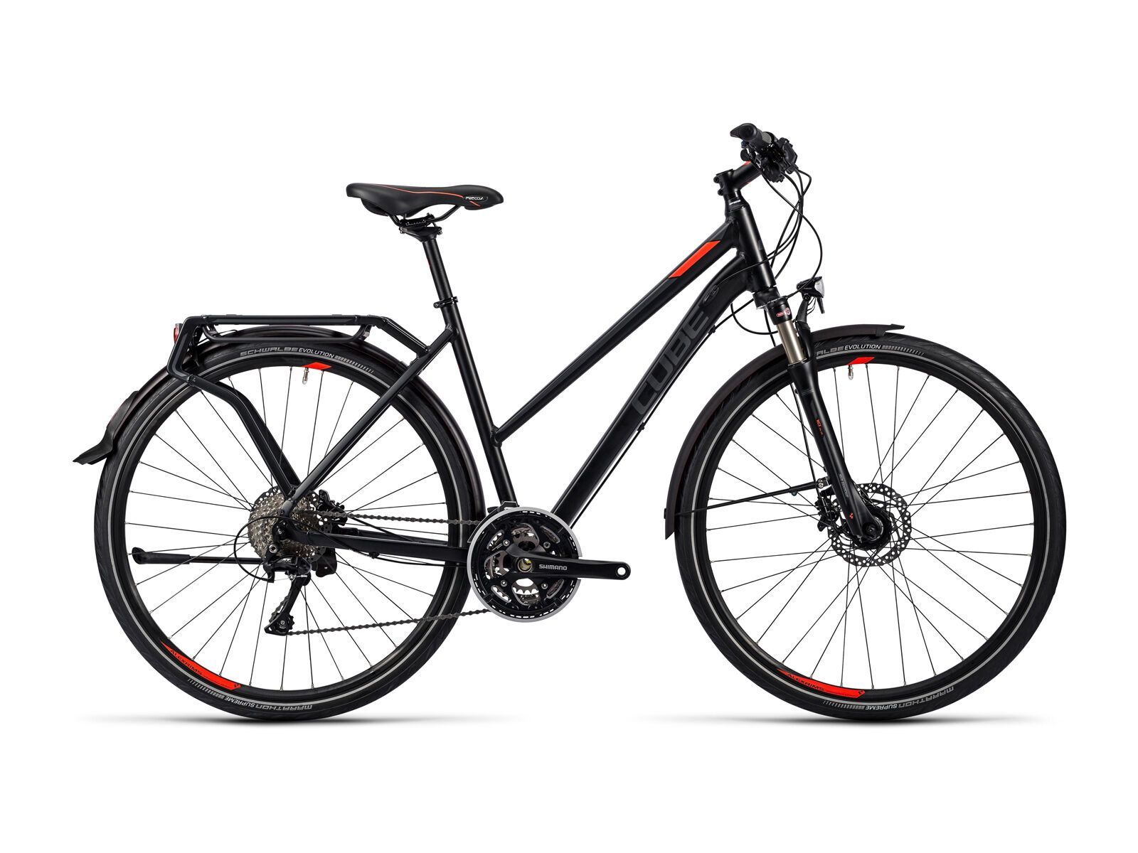 Cube Delhi EXC Trapeze, black grey flashred - Bild 1