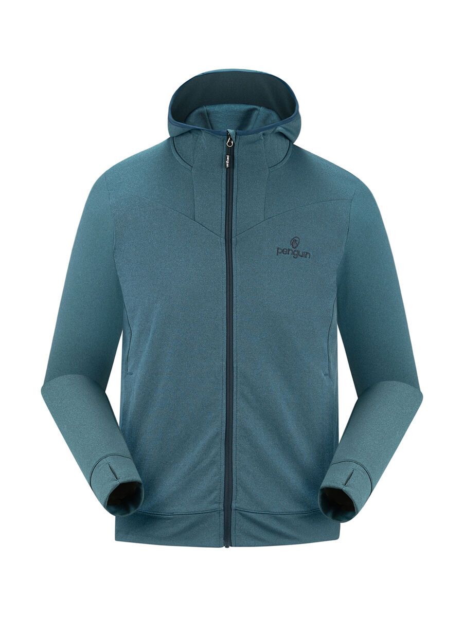 Penguin Männer Stretch Fleece Zip Hoodie, storm blue - Bild 1
