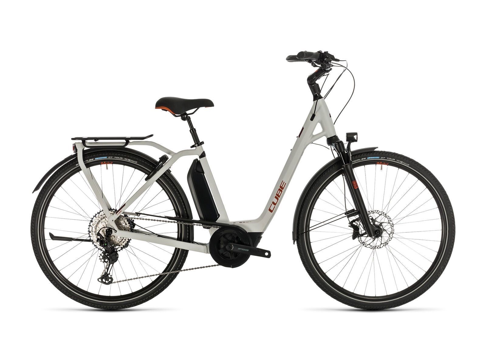 Cube Town Sport Hybrid EXC, grey´n´red - Bild 1