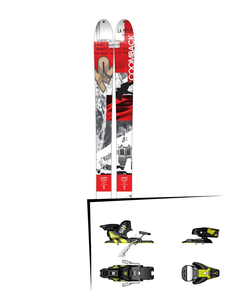 K2 SKI Set: Coomback 104 2016 + Salomon STH2 WTR 13 - Bild 1