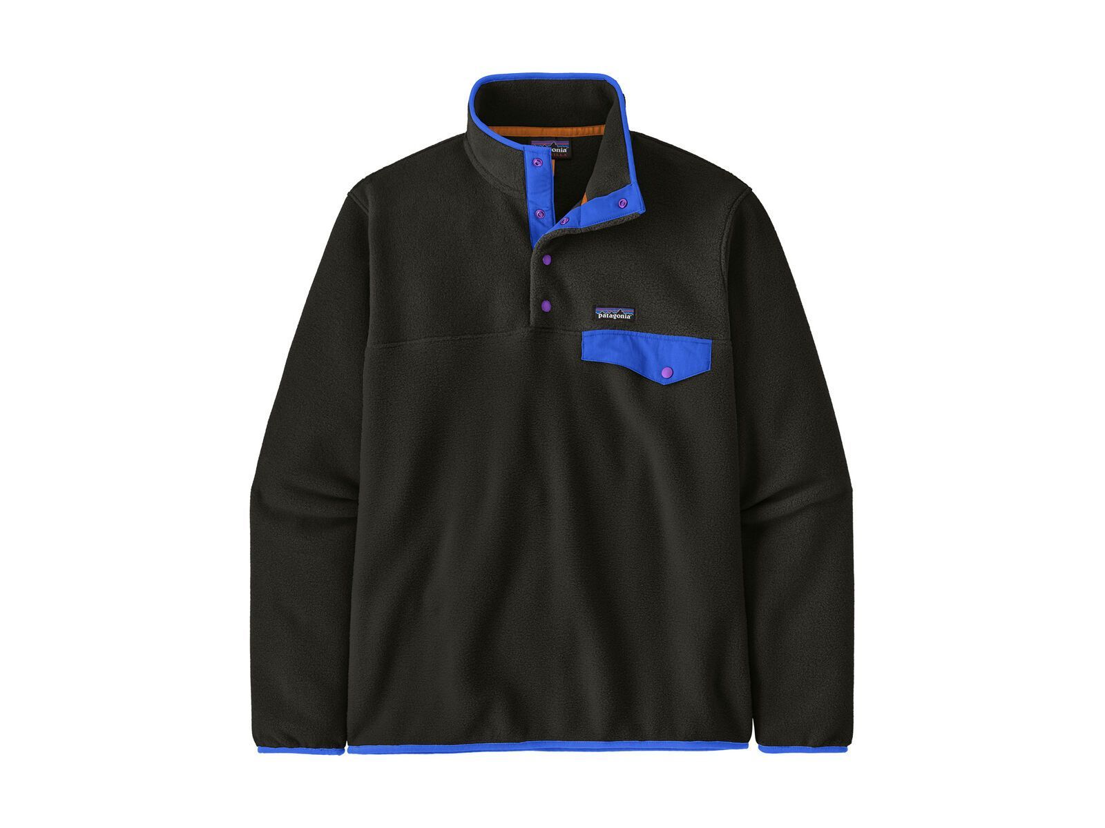 Patagonia Men's Lightweight Synchilla Snap-T Pullover, black w/p6 blue - Bild 1