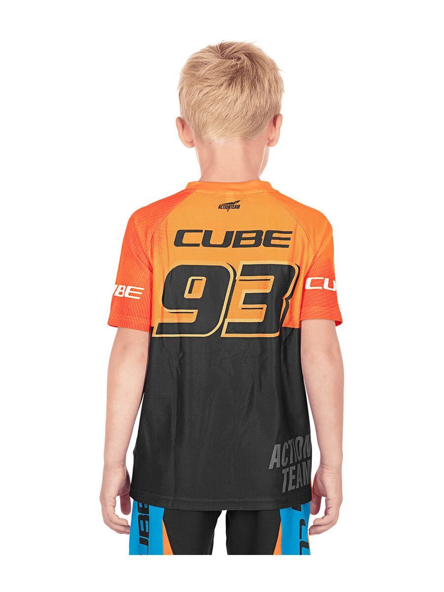 Cube Junior Trikot kurzarm X Actionteam, orange´n´black - Bild 3