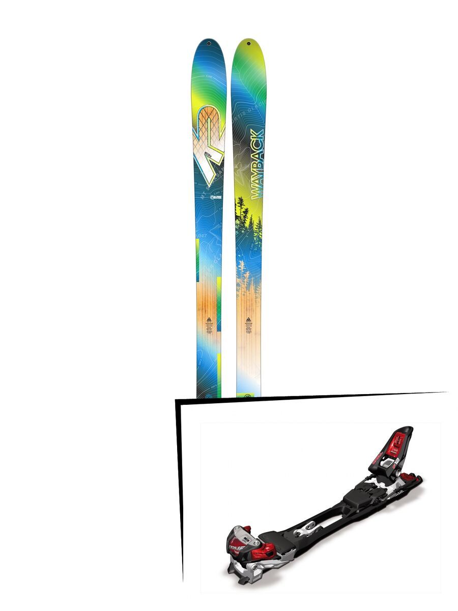 Set: K2 SKI Wayback 82 ECOre 2017 + Marker F12 Tour 90 mm, black/red/white - Skiset - Bild 1