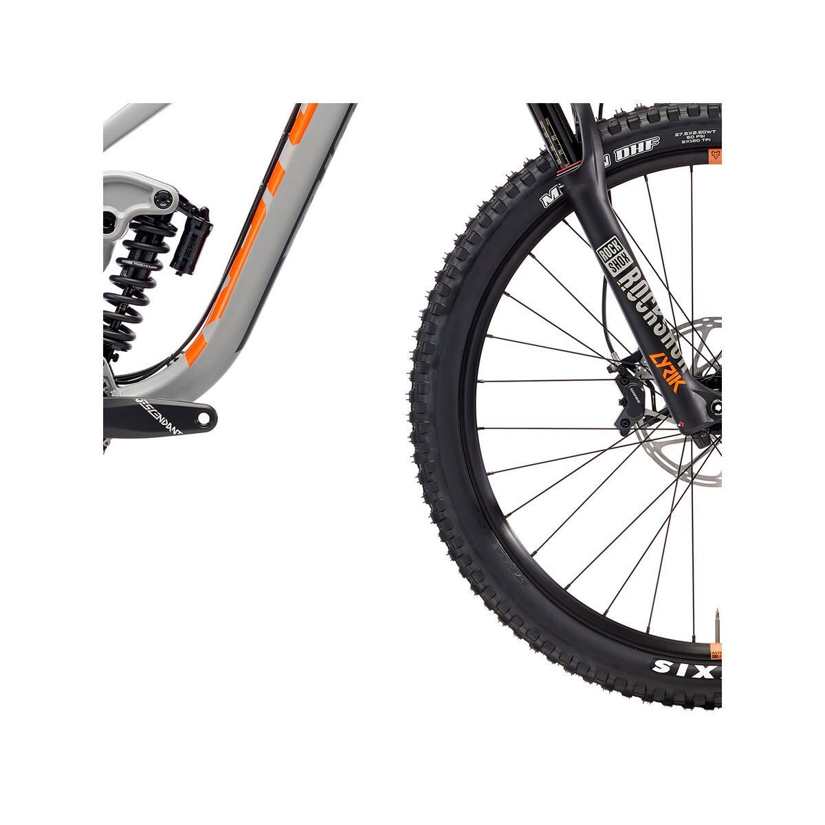 Kona Process 165, matt gray w/ charcoal & orange decals - Bild 4