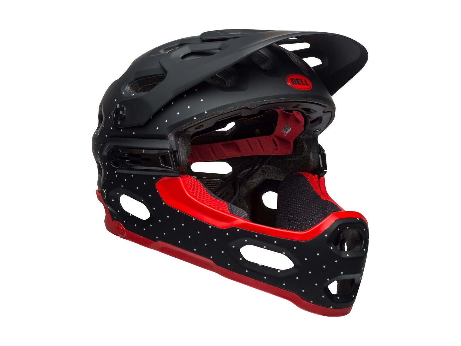 Bell Super 3R MIPS, virago matte black/white/crimson - Bild 2