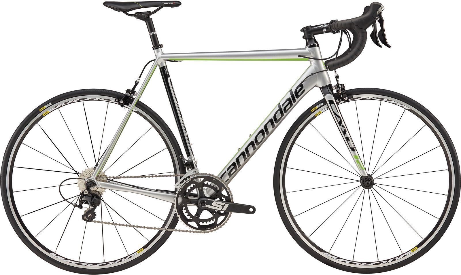 Cannondale CAAD12 105, fine silver w/ jet black and berzerker green, gloss - REP - Bild 1