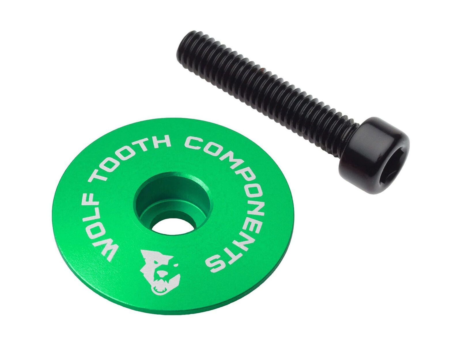 Wolf Tooth Ultralight Stem Cap and Bolt, green - Bild 1