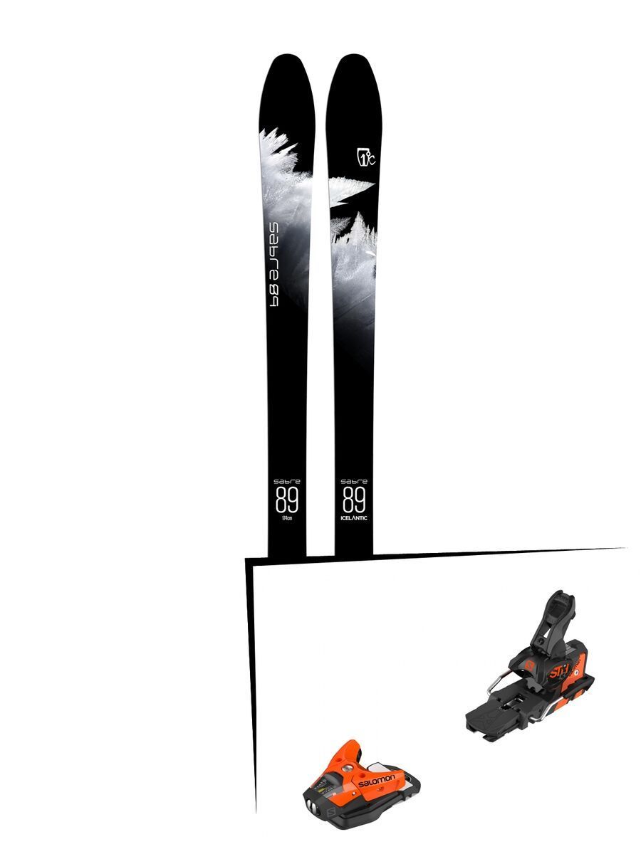 Set: Icelantic Sabre 89 2018 + Salomon STH2 WTR 13 orange/black - Bild 1