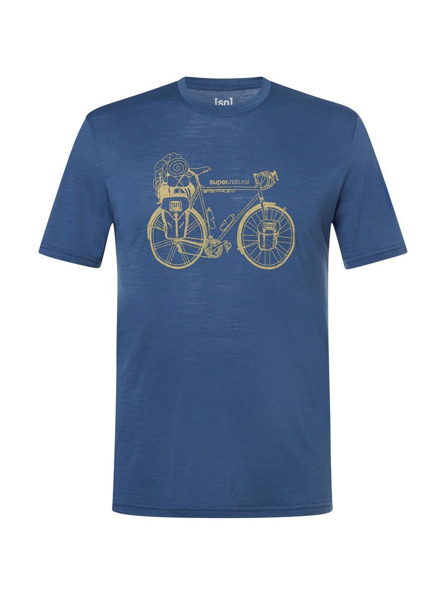 super.natural Wander Wheel Tee Herren, ocean blue/dried tobacco - Bild 1