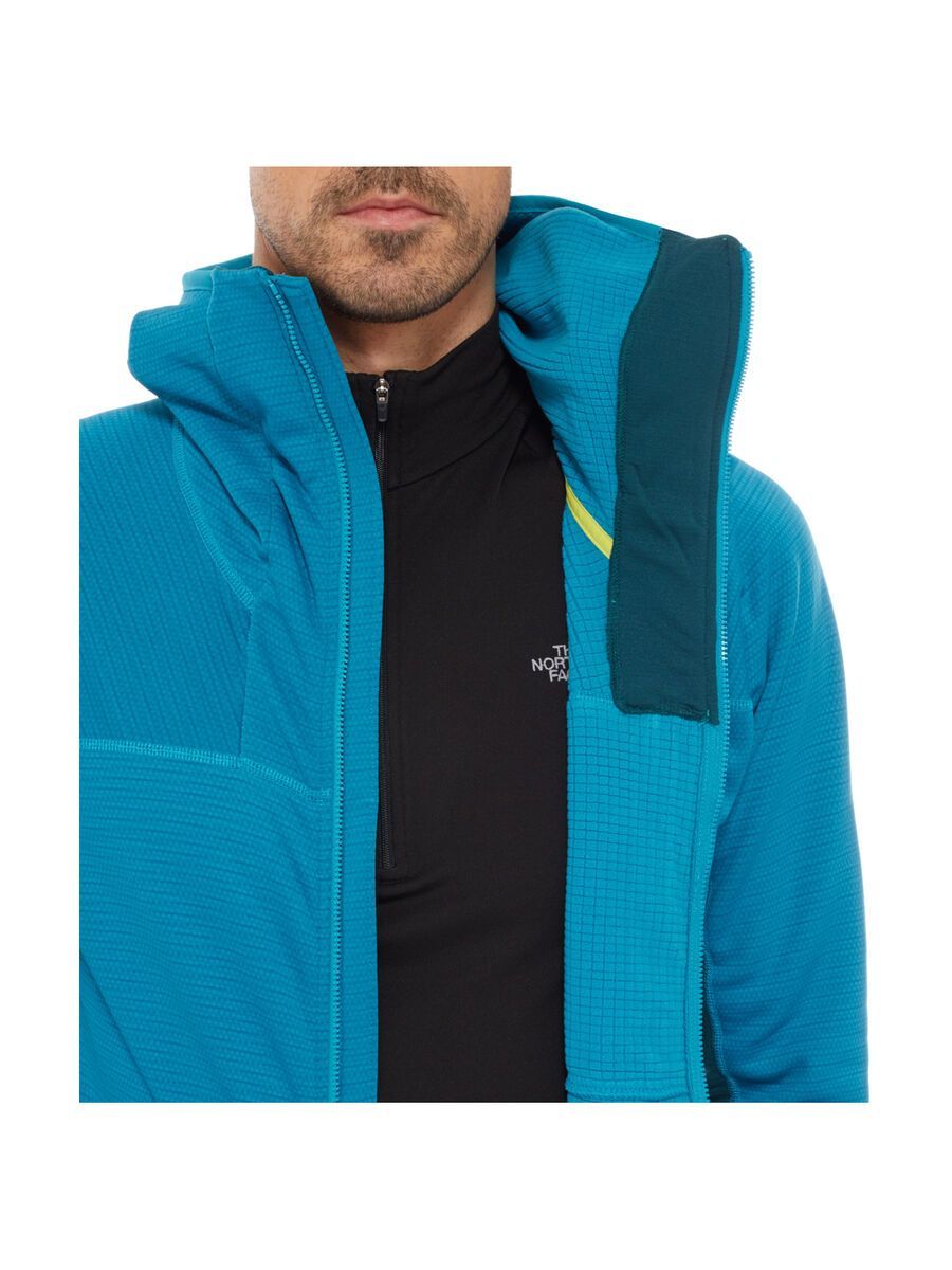 The North Face Mens Super Flux Hoodie Jacket, enamel blue/depth green - Bild 4