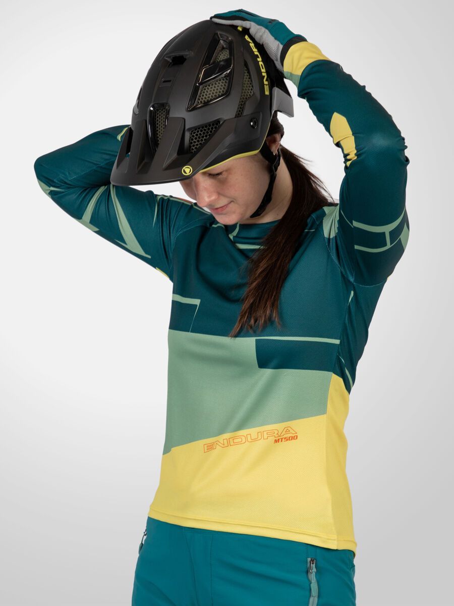 Endura Damen MT500 Print T-Shirt LTD (langarm), sattes teal - Bild 5