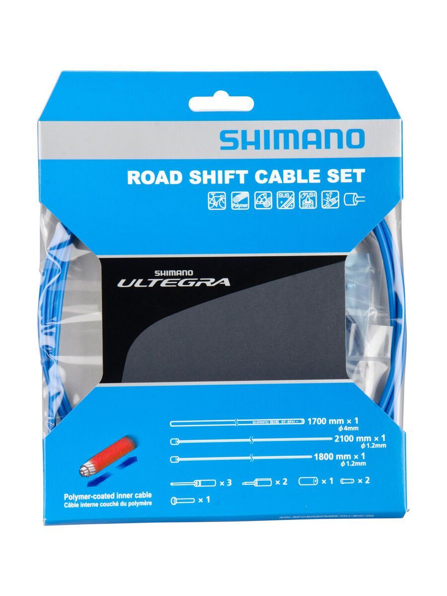 Shimano Schaltzug-Set Ultegra Polymer beschichtet, blau - Bild 1