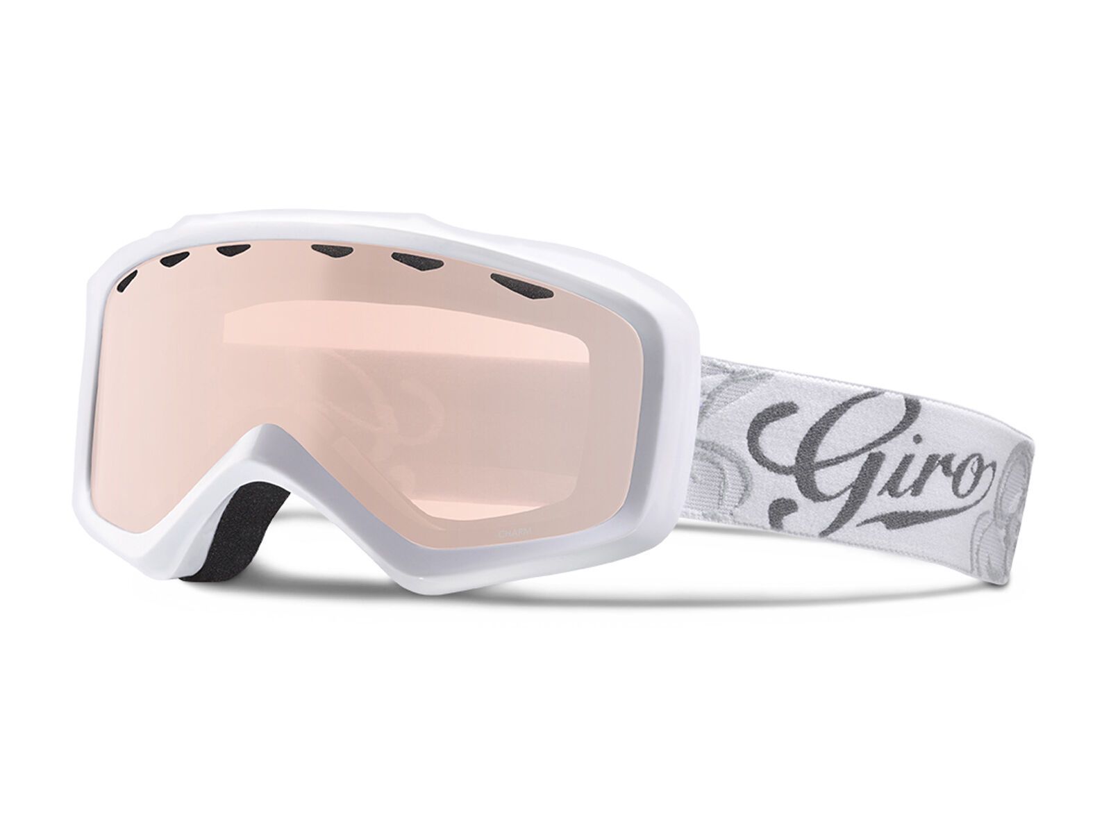 Giro Charm, white sketch floral, rose silver - Bild 1