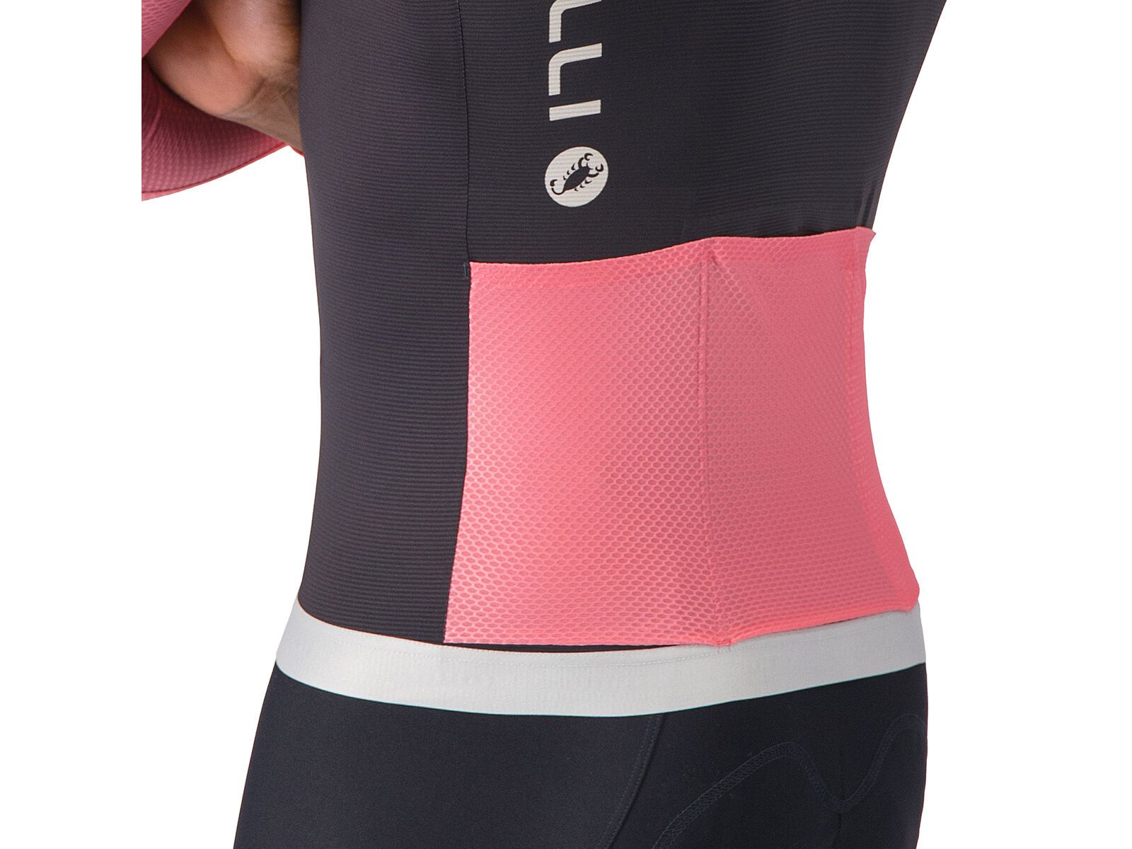 Castelli Corretto LS Jersey, black/rosa giro-silver moon - Bild 4