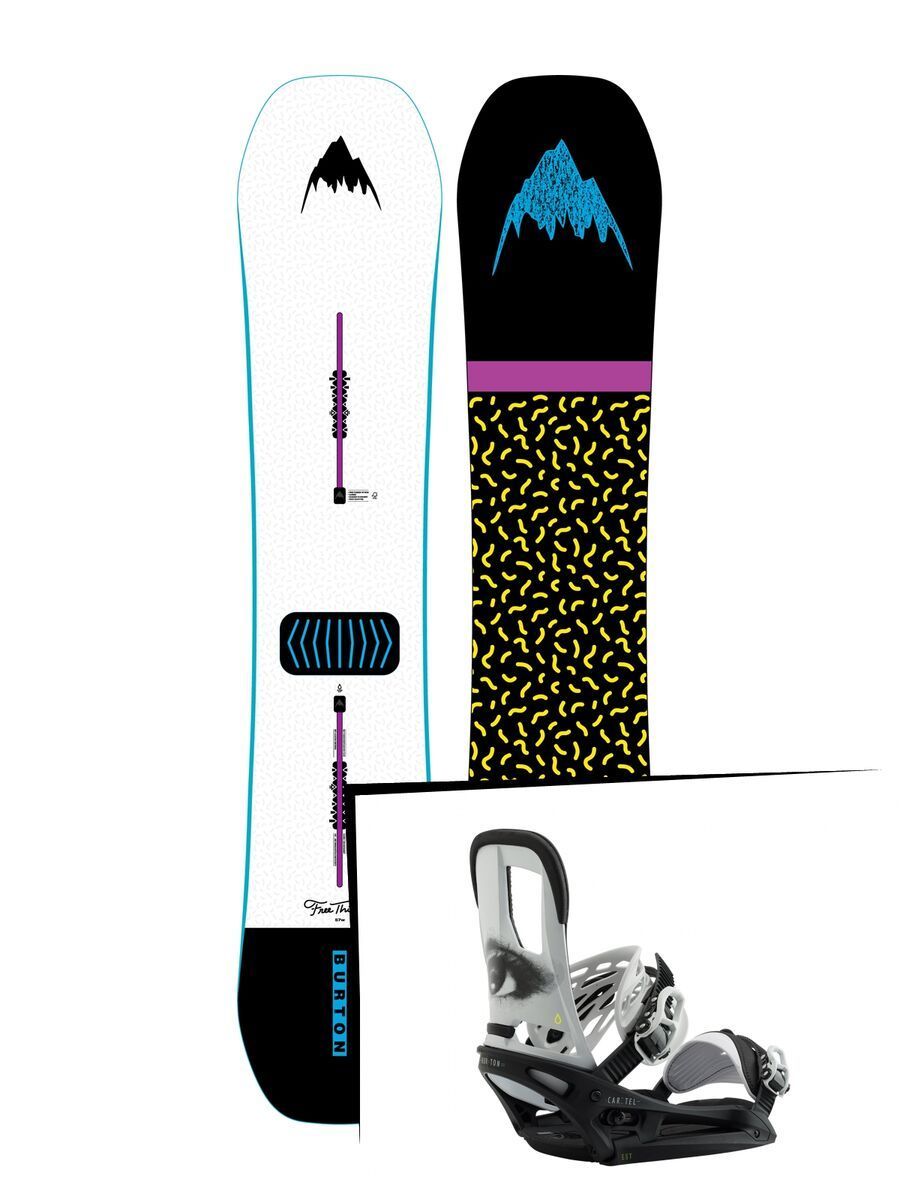 Set: Burton Free Thinker Wide 2019 + Burton Cartel EST all eyez - Bild 1