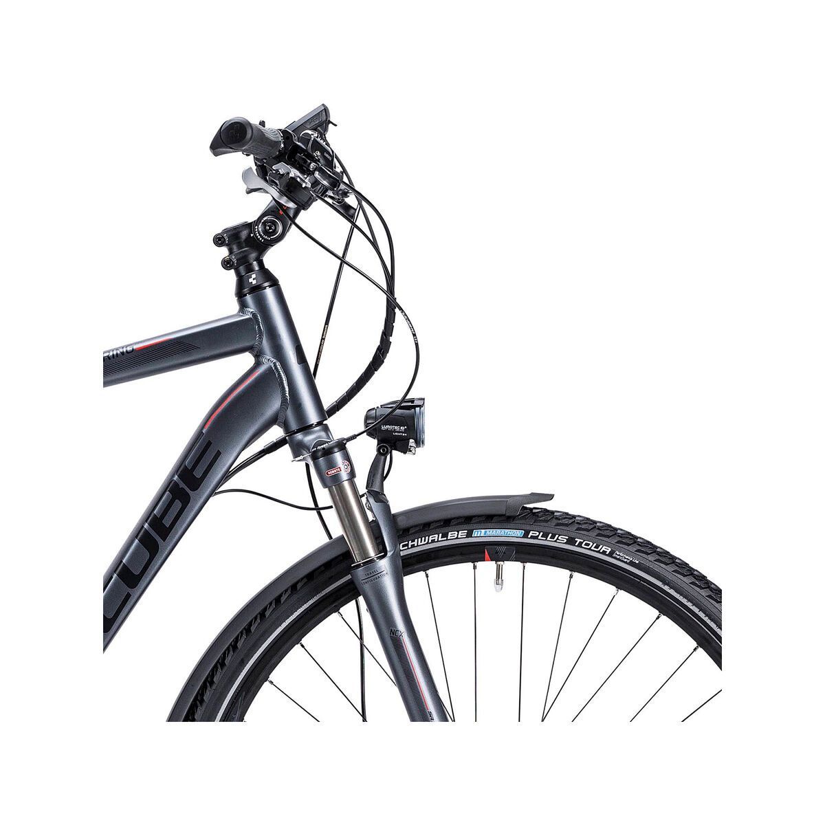 Cube Touring Hybrid Pro, anthrazit black red - Bild 5