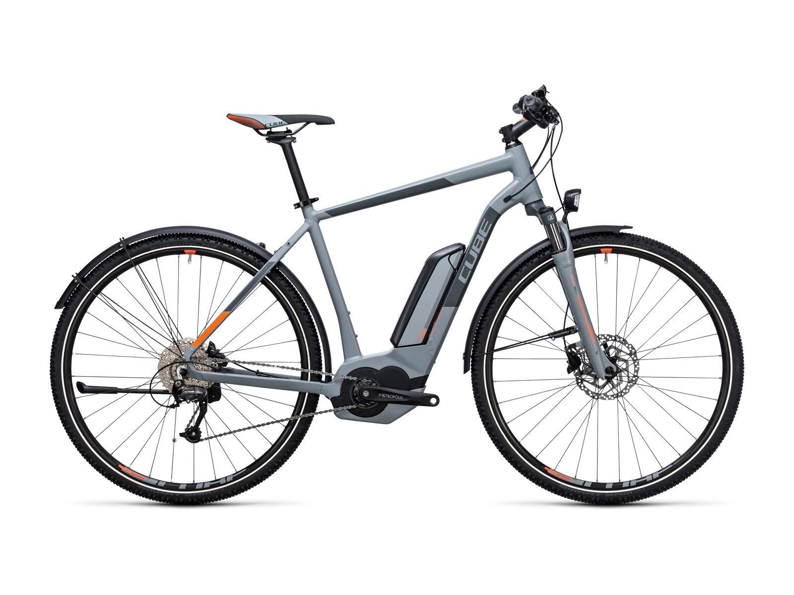 Cube Cross Hybrid ONE Allroad 400, grey´n´orange - Bild 1