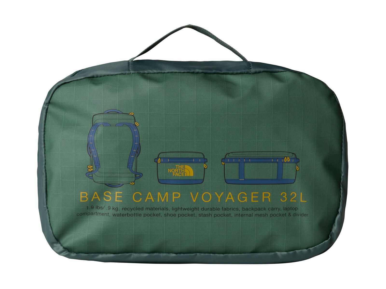 The North Face Base Camp Voyager Duffel 32L, duck green/shady blue - Bild 5