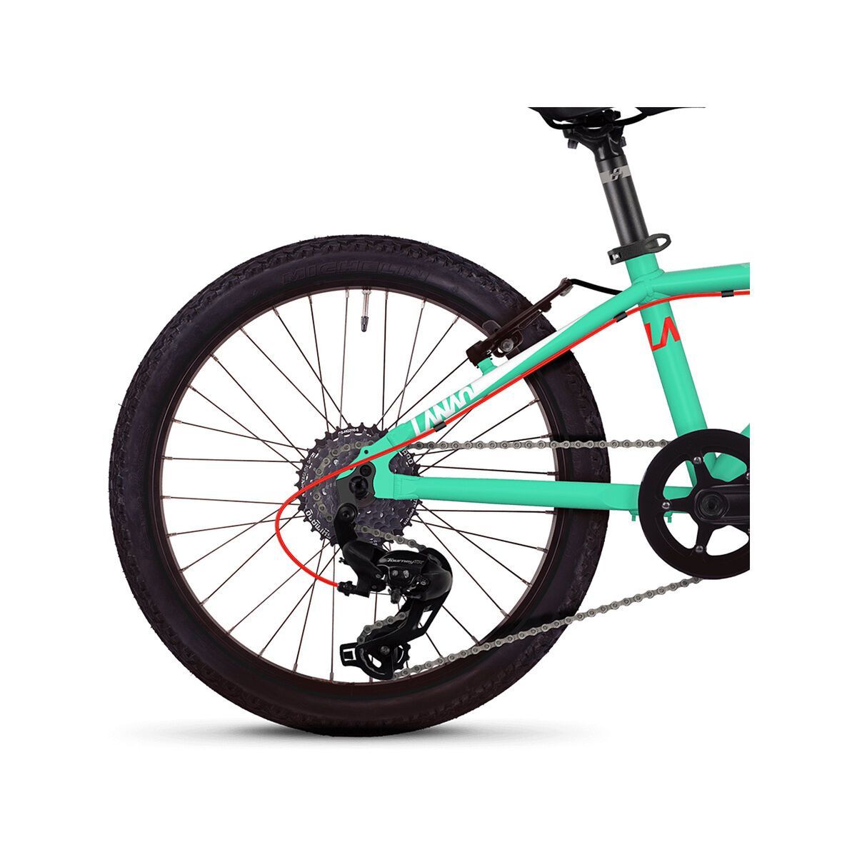 Ghost Lanao 2.0 AL, jade blue/star white/neon red - Bild 4