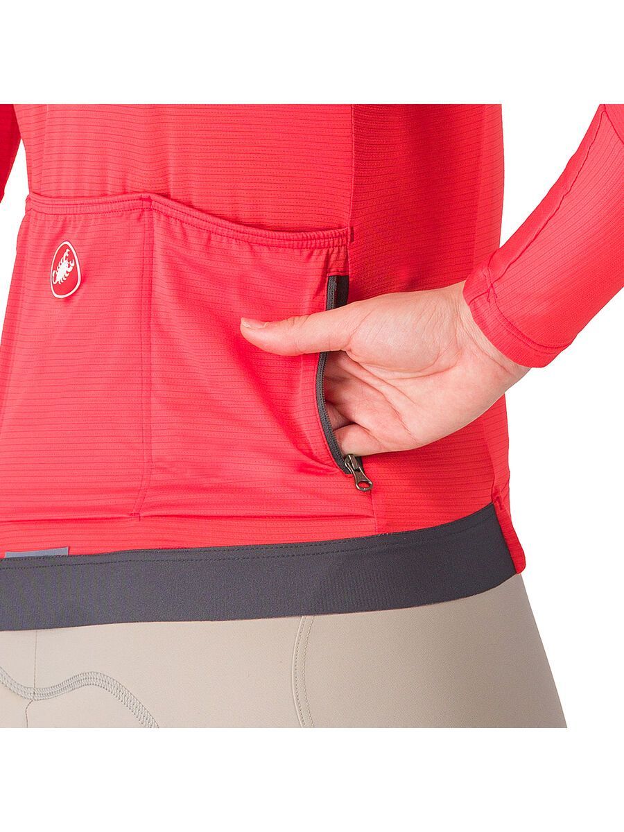 Castelli Espresso W LS Jersey, hibiscus/dark gray - Bild 4
