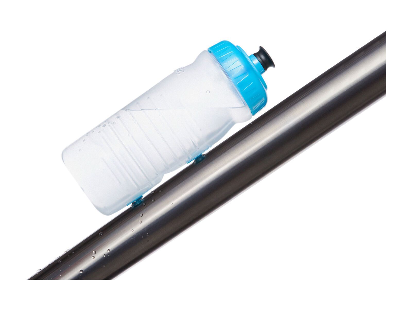 Fabric Cageless Waterbottle 600 ml, clear/blue - Bild 4