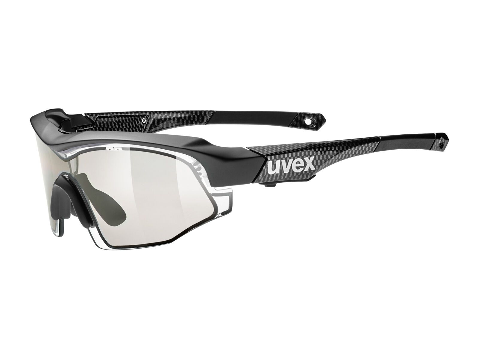 uvex variotronic s, black mat carbon/Lens: variotronic smoke - Bild 2