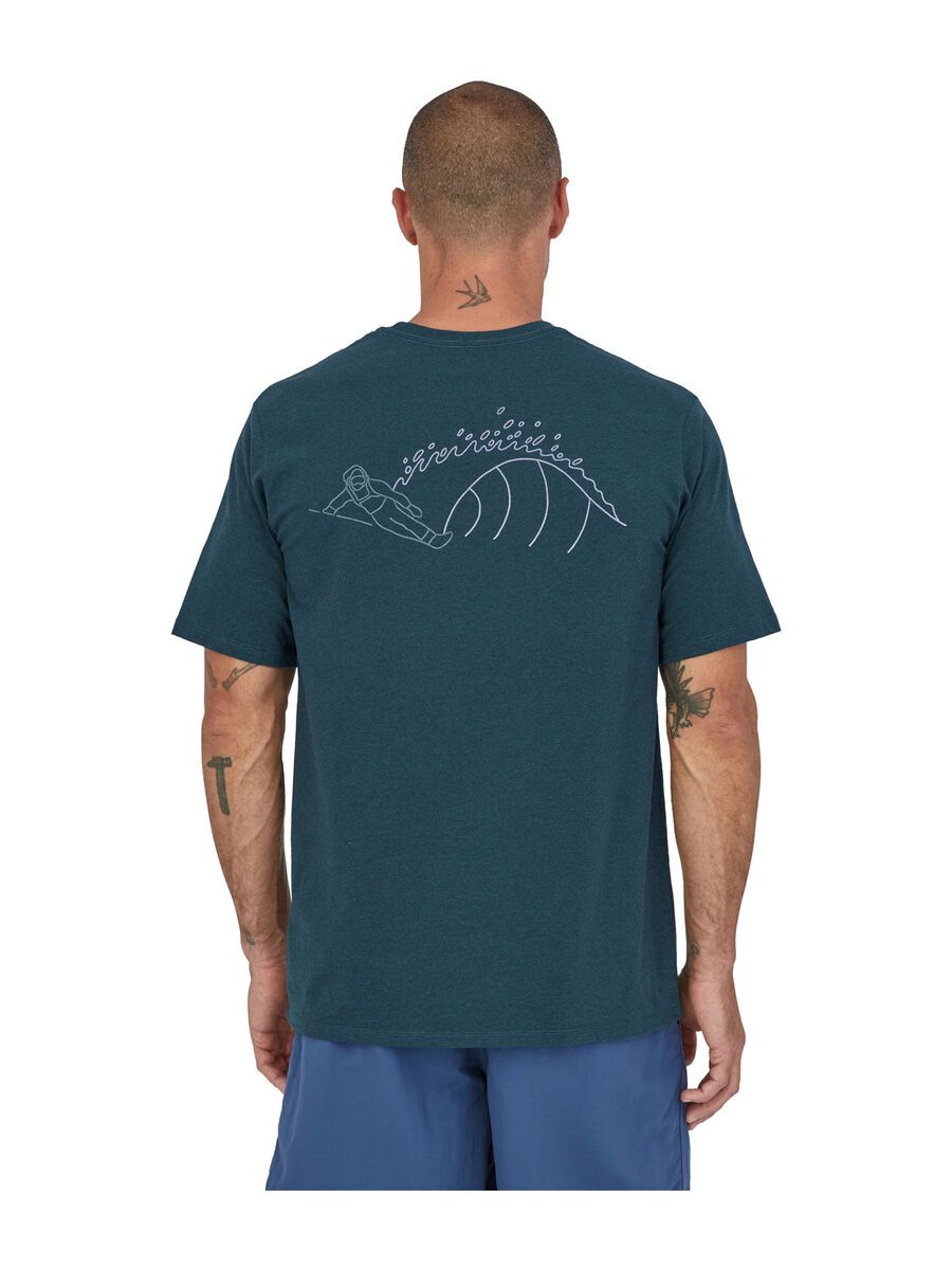 Patagonia Men's Surf Snow Responsibili-Tee, dark borealis green - Bild 3