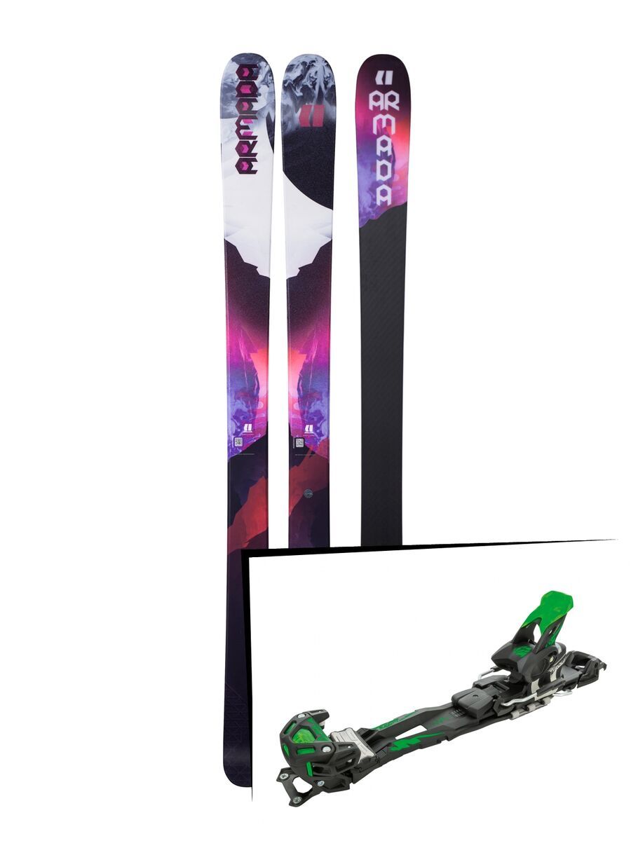 Set: Armada Victa 97 Ti 2018 + Tyrolia Adrenalin 16 solid black flash green - Bild 1