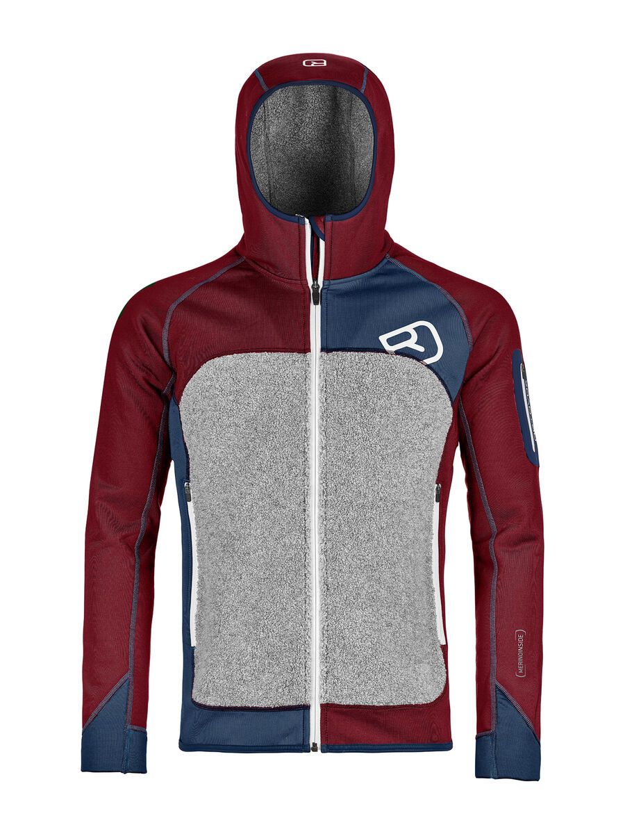 Ortovox Merino Fleece Plus Hoody M, dark blood - Bild 1