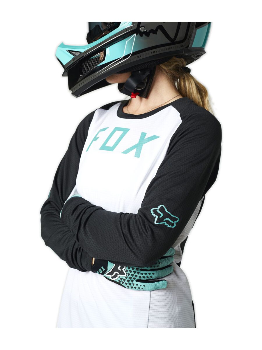 Fox Womens Defend LS Jersey, white/black - Bild 5