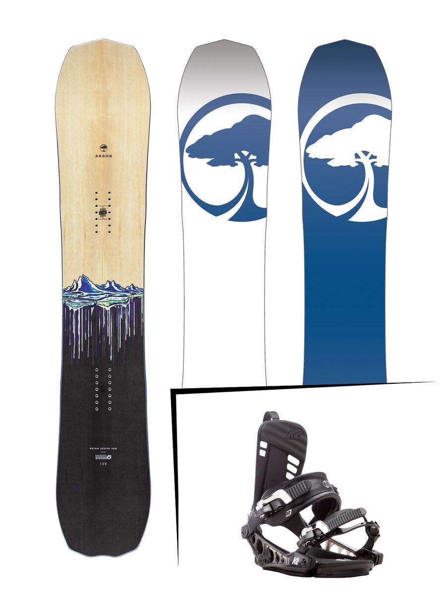 Set: Arbor Iguchi Pro Rocker 2017 + K2 Cinch CTX (1728771S) - Bild 1