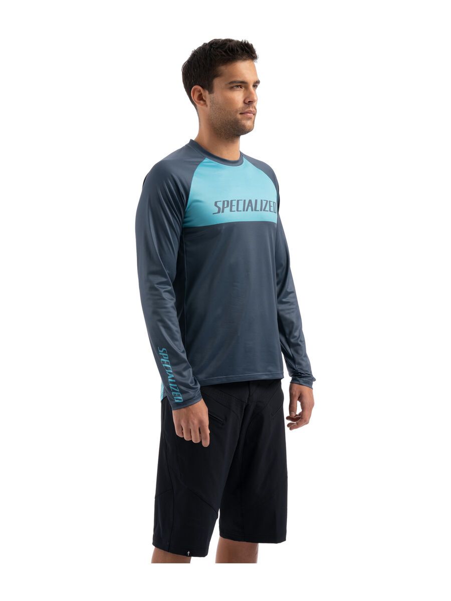 Specialized Demo Pro Longsleeve Jersey, aqua/cast blue block - Bild 5
