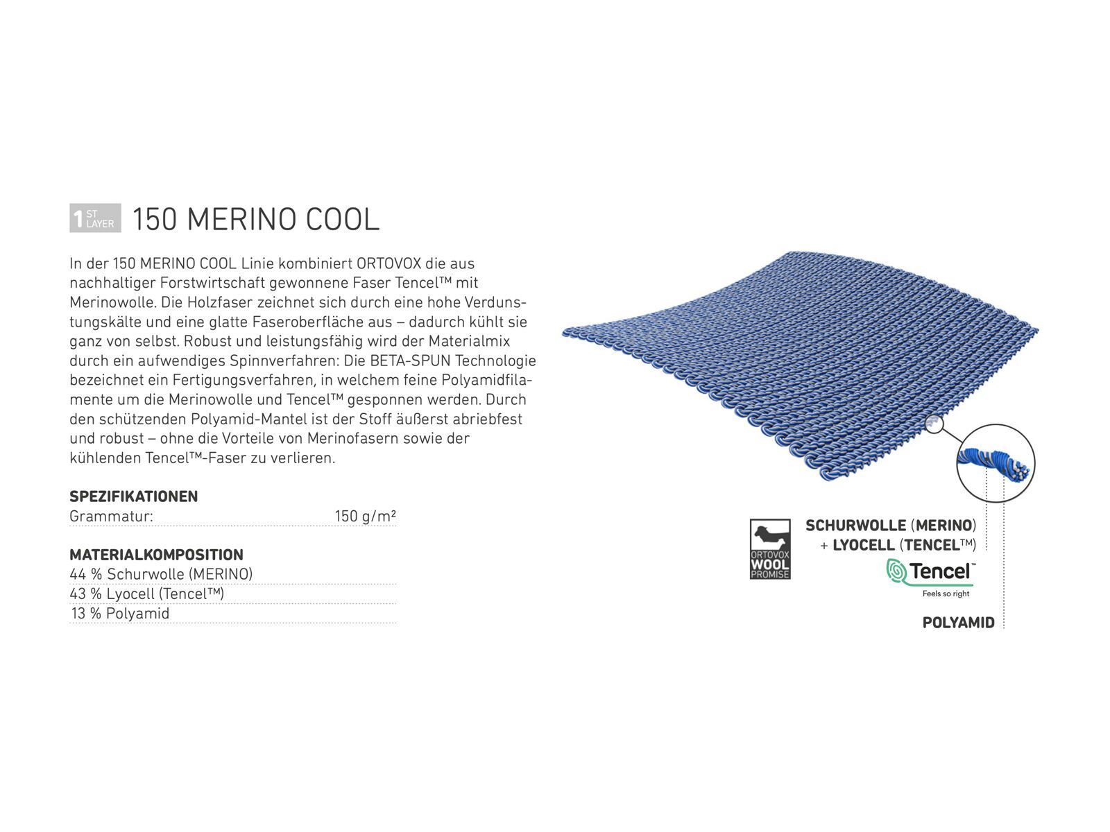 Ortovox 150 Merino Cool MTN Mission TS M, dark arctic grey - Bild 3