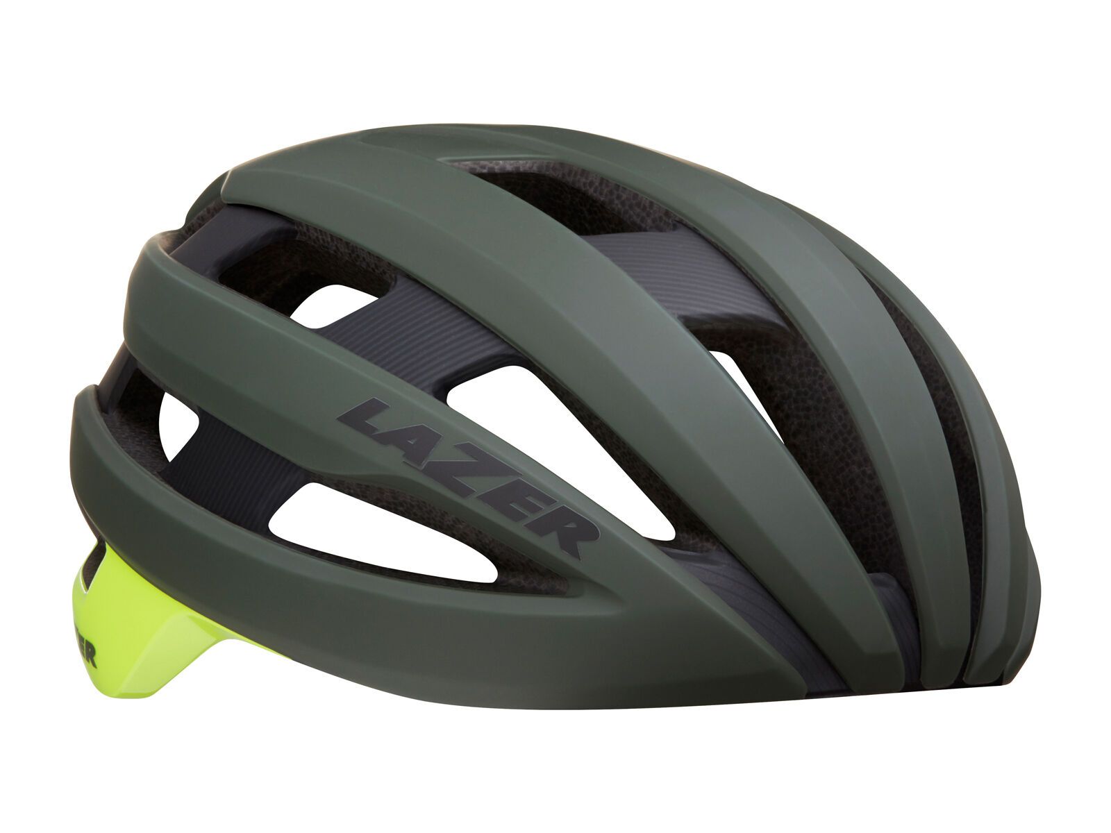Lazer Sphere, matte dark green flash yellow - Bild 1