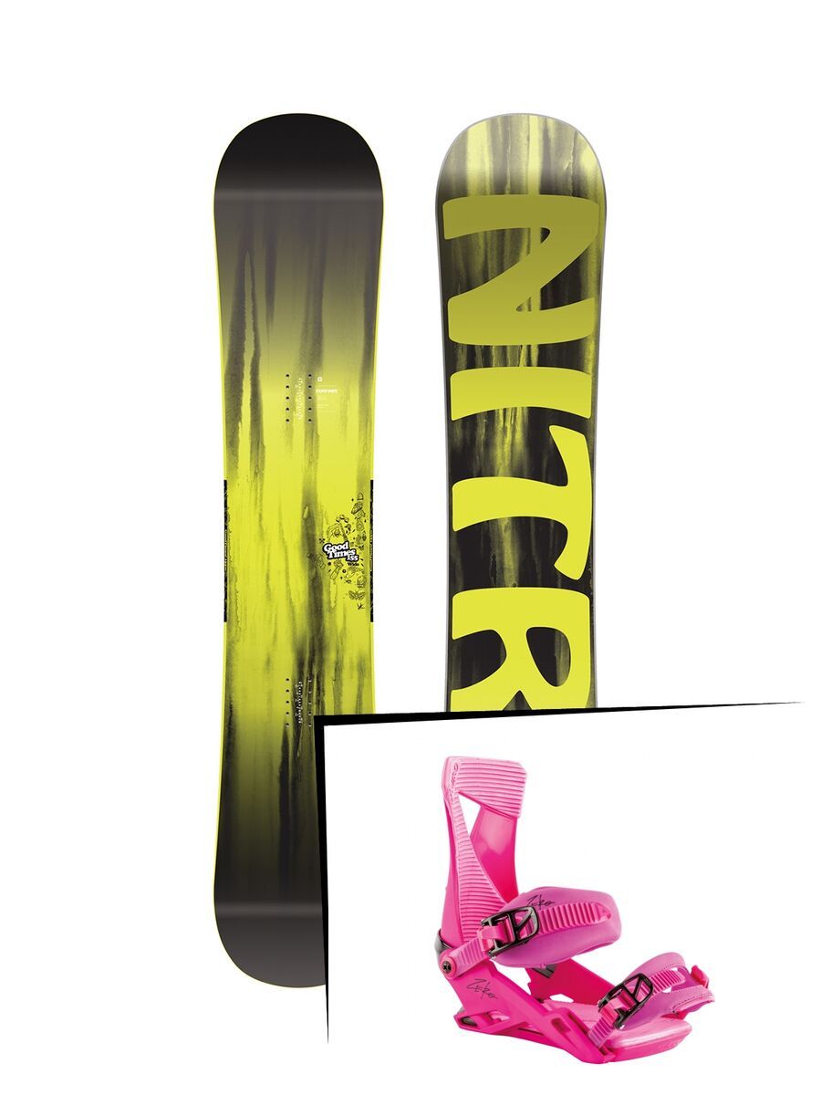 Set: Nitro Good Times Wide 2019 + Nitro Zero muted brights series raspberry - Bild 1