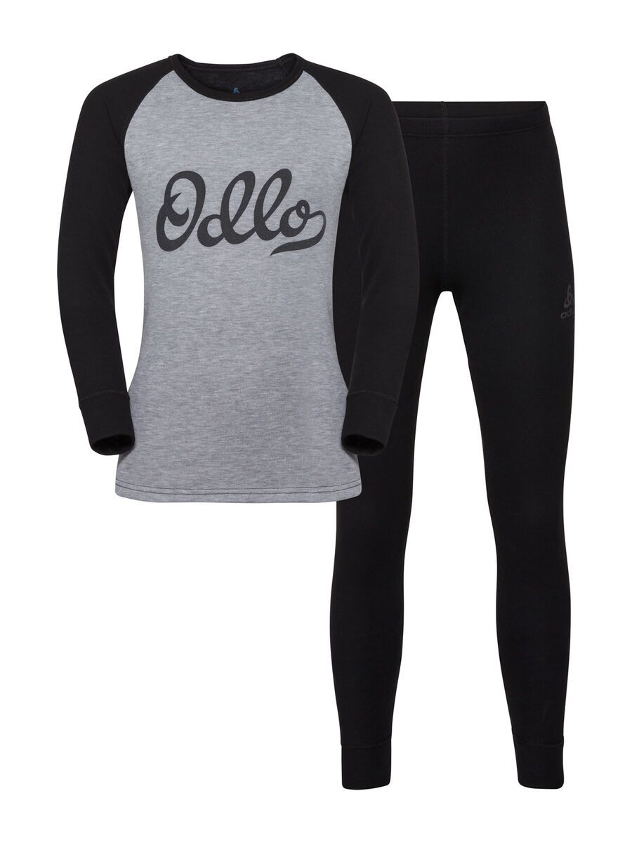 Odlo SUW Active Warm Set Kids, grey melange/black - Bild 1