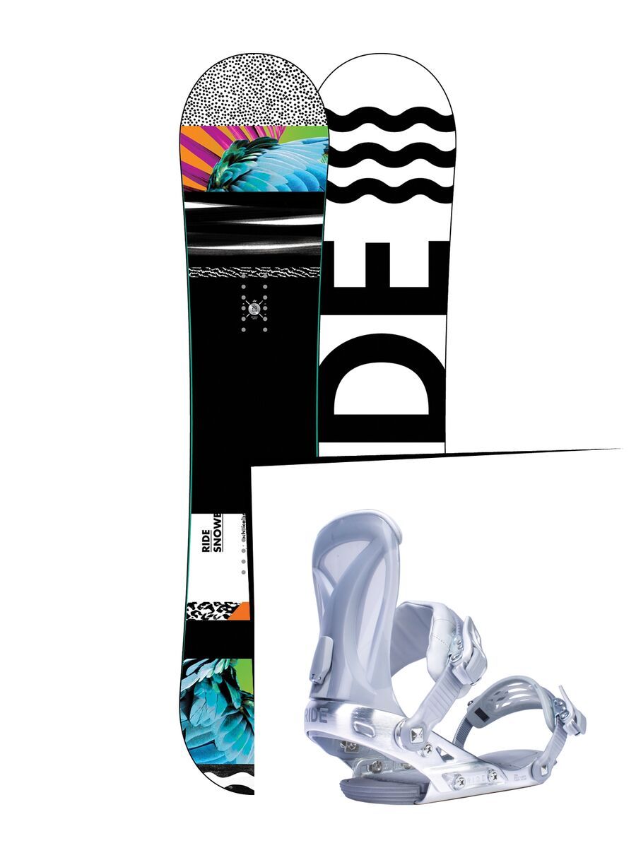 Set: Ride Rapture 2017 + Ride DVA 2017, silver - Snowboardset - Bild 1