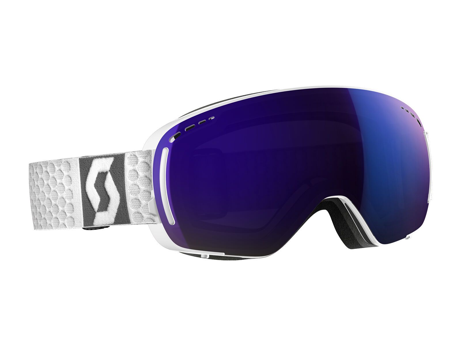 Scott LCG Compact inkl. Wechselscheibe, white/Lens: solar blue chrome - Bild 1