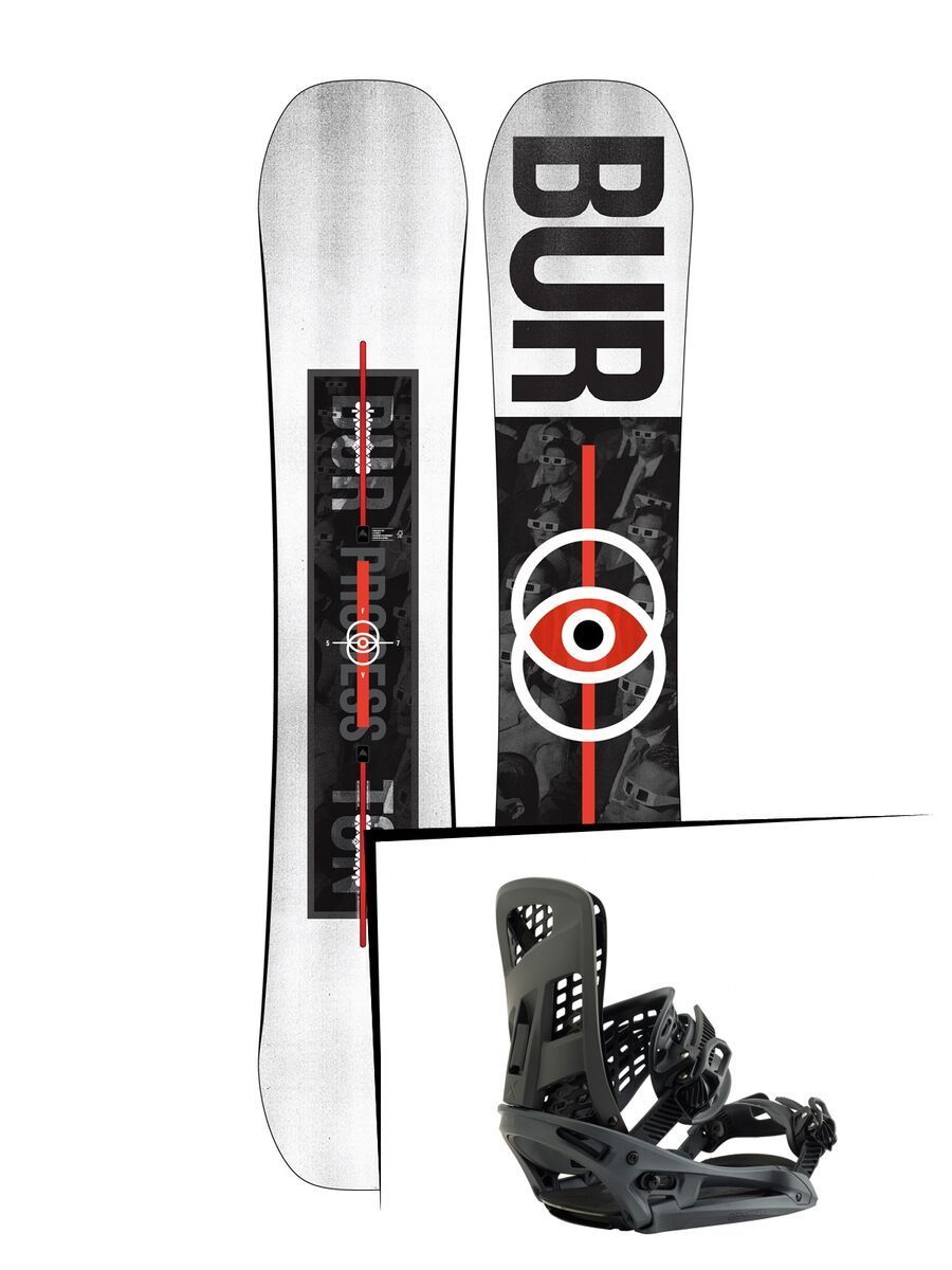 Set: Burton Process Flying V 2019 + Burton Genesis X EST black matte - Bild 1