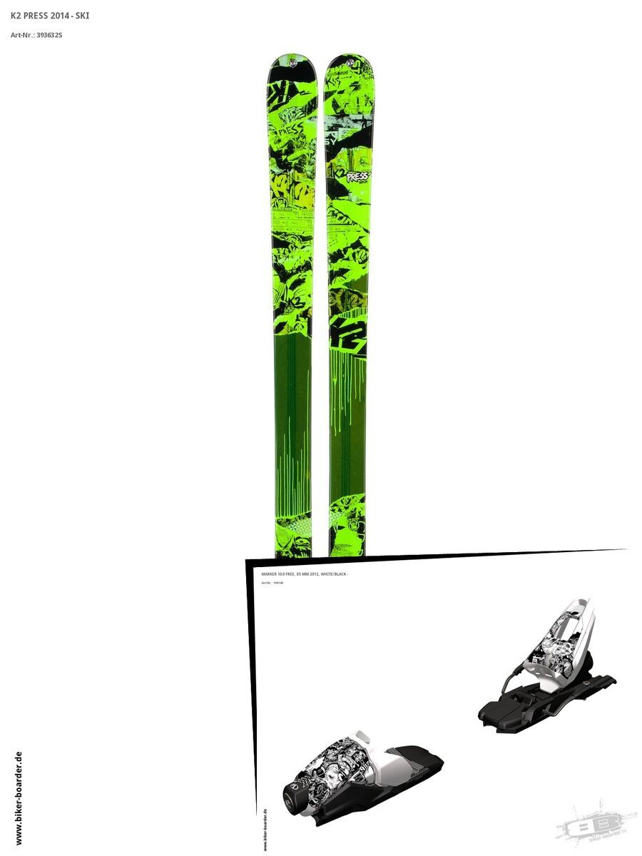 K2 SKI Set: Press 2014 + Marker 10.0 FREE - Bild 1