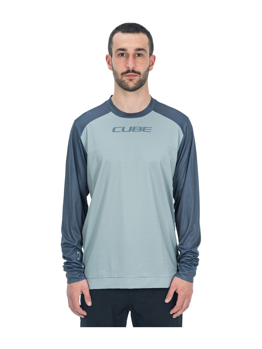 Cube ATX Rundhalstrikot langarm, olive´n´anthracite - Bild 2