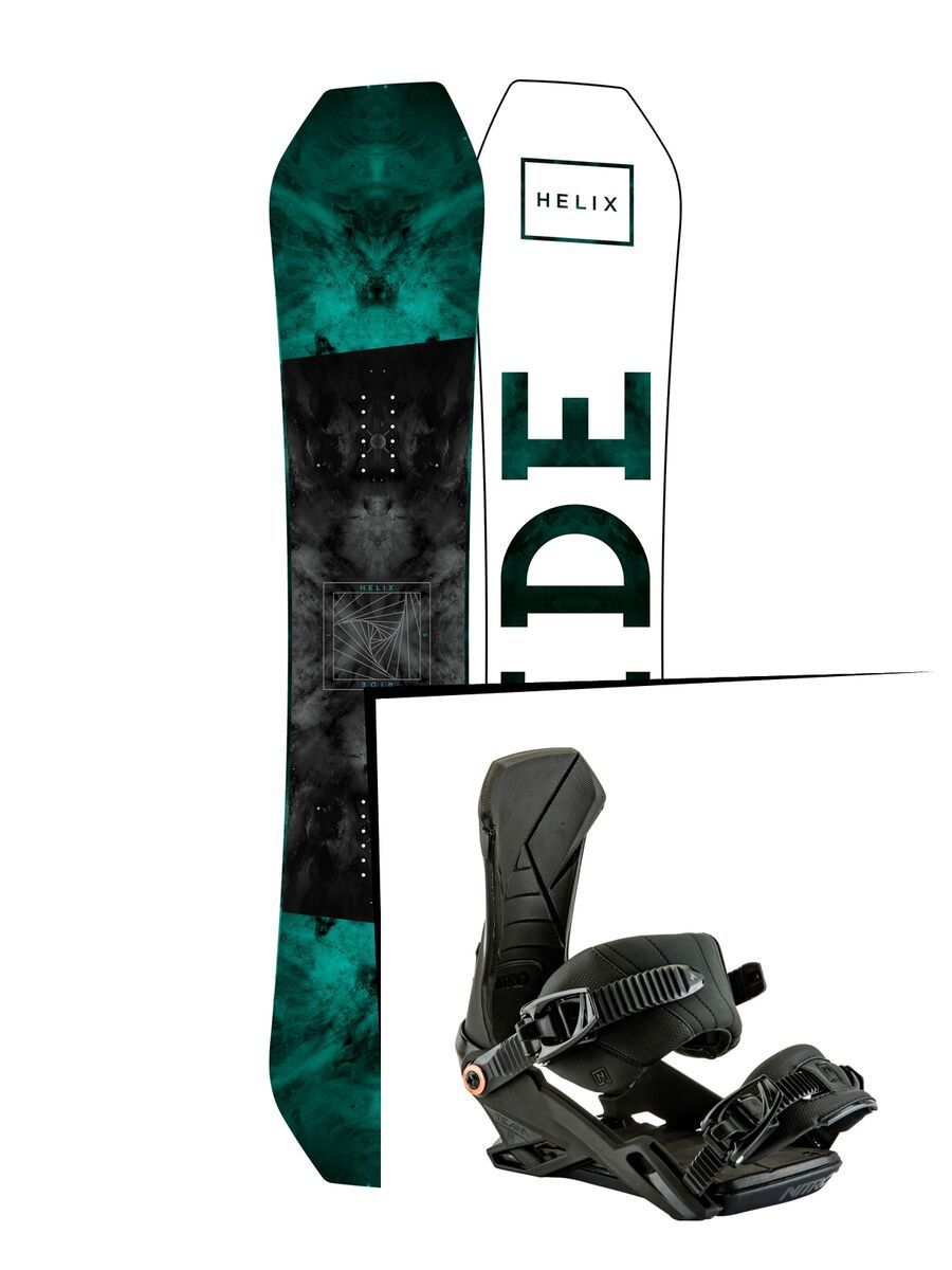 Set: Ride Helix 2017 + Nitro Team 2017, black - Snowboardset - Bild 1