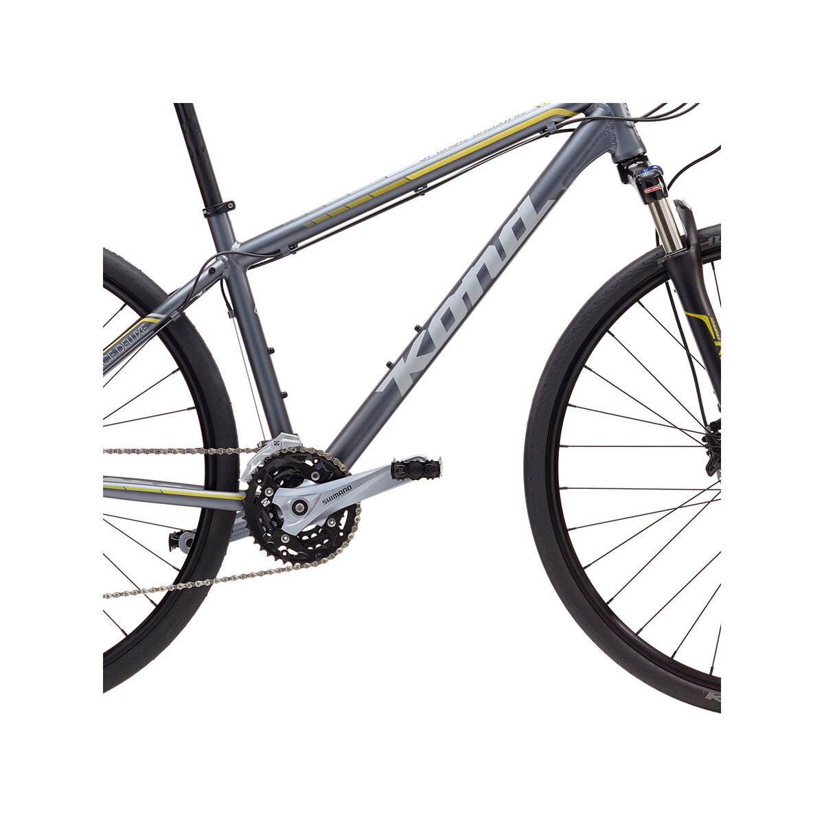 Kona Splice DL, matt charcoal/silver/mustard decals - Bild 3