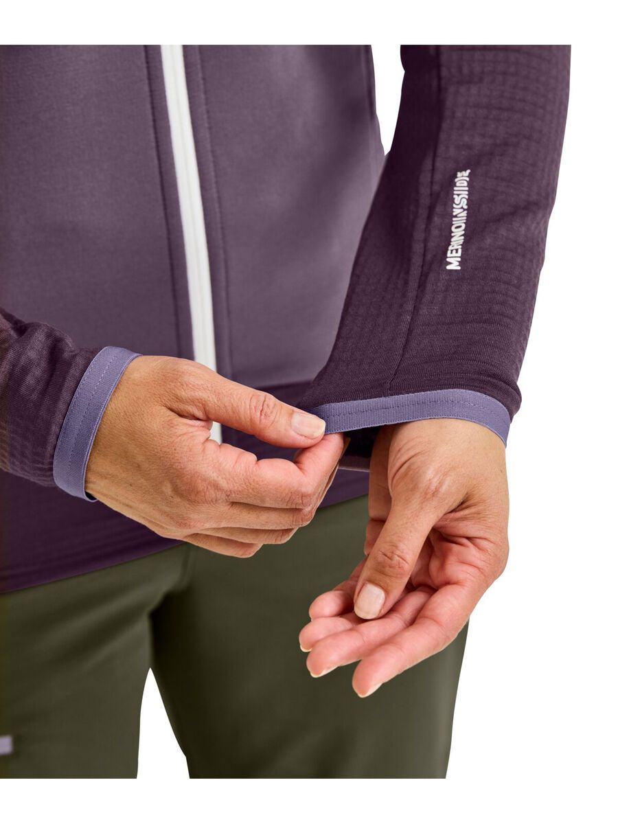 Ortovox Merino Fleece Grid Jacket W, glacier grey - Bild 3