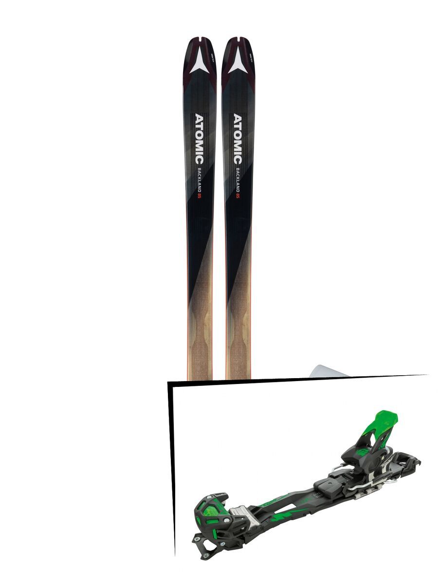 Set: Atomic Backland 85 + Hybrid Skin 85 2019 + Tyrolia Adrenalin 16 solid black flash green - Bild 1