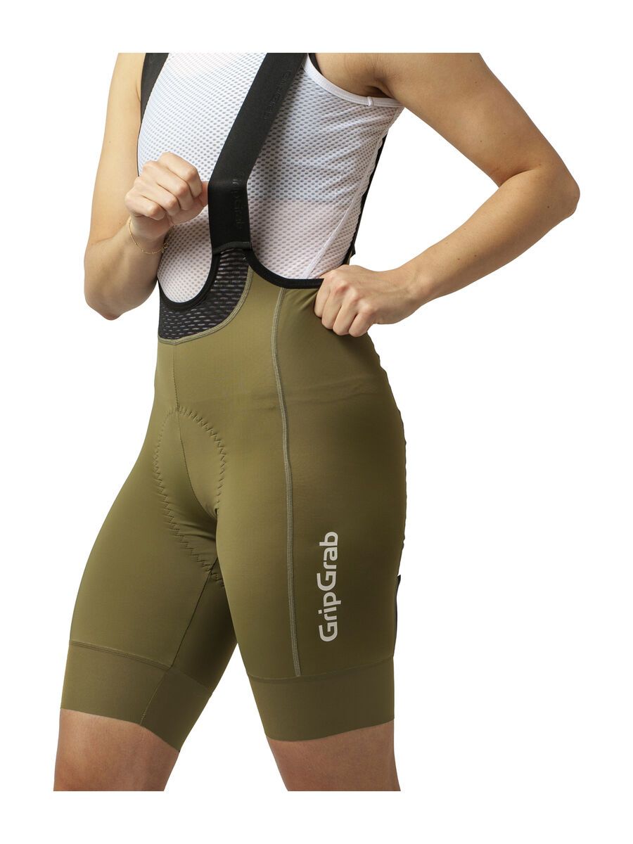 GripGrab Women's PACR Bib Shorts, olive green - Bild 4