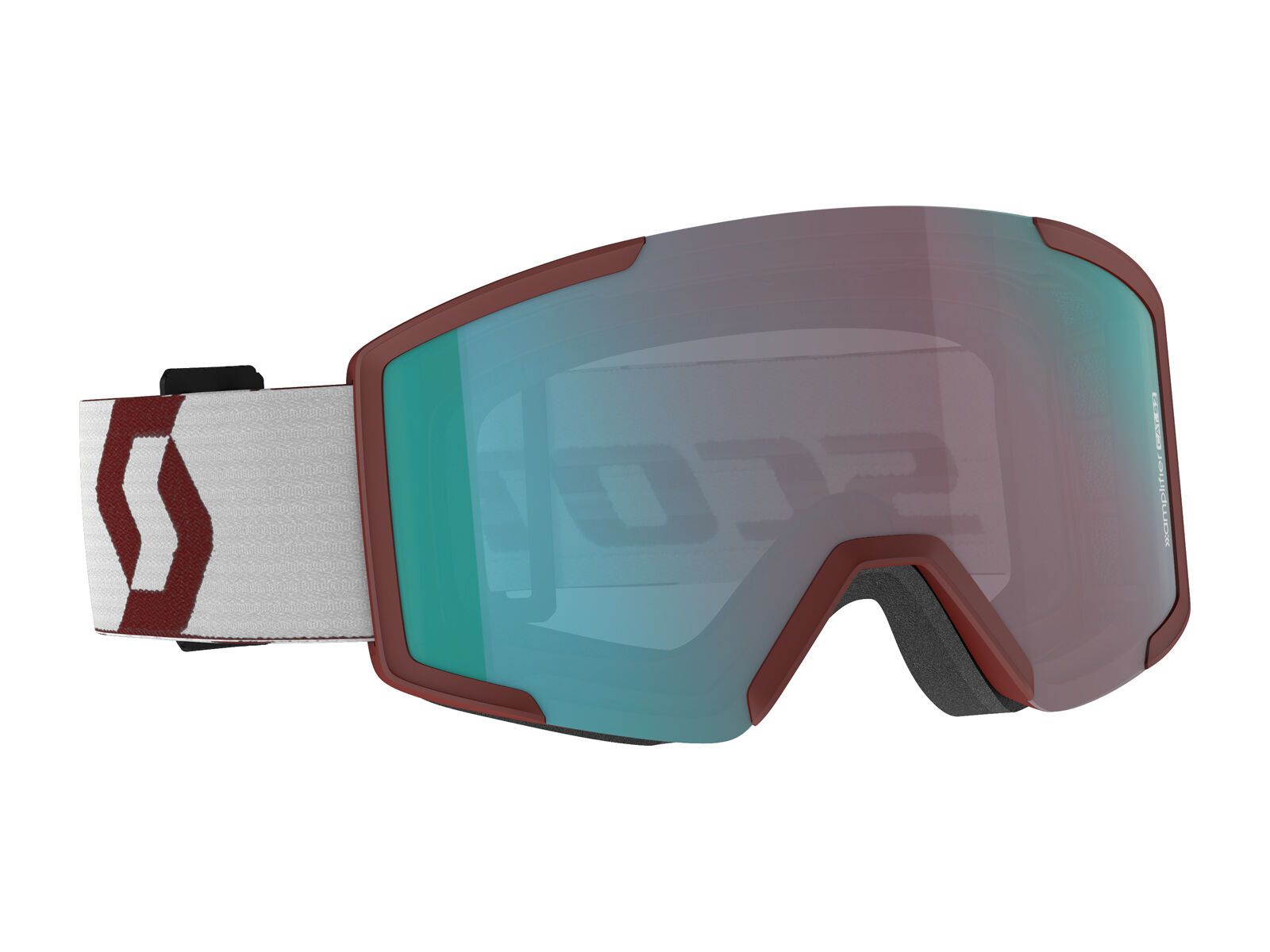 Scott Shield + WS - Enhancer Aqua Chrome, team red/white - Bild 1
