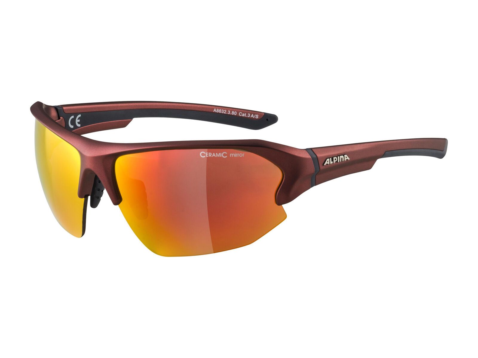 Alpina Lyron HR, cherry matt-indigo/Lens: ceramic mirror red - Bild 1